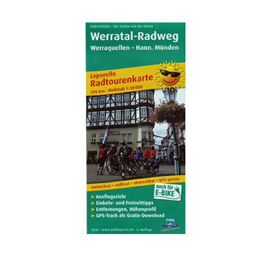 Radtourenkarte Werratal-Radweg - Werraquellen-Hann. Münden